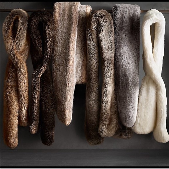 Restoration Hardware Mink Luxe Vegan Fur Scarf - Picture 9 of 9